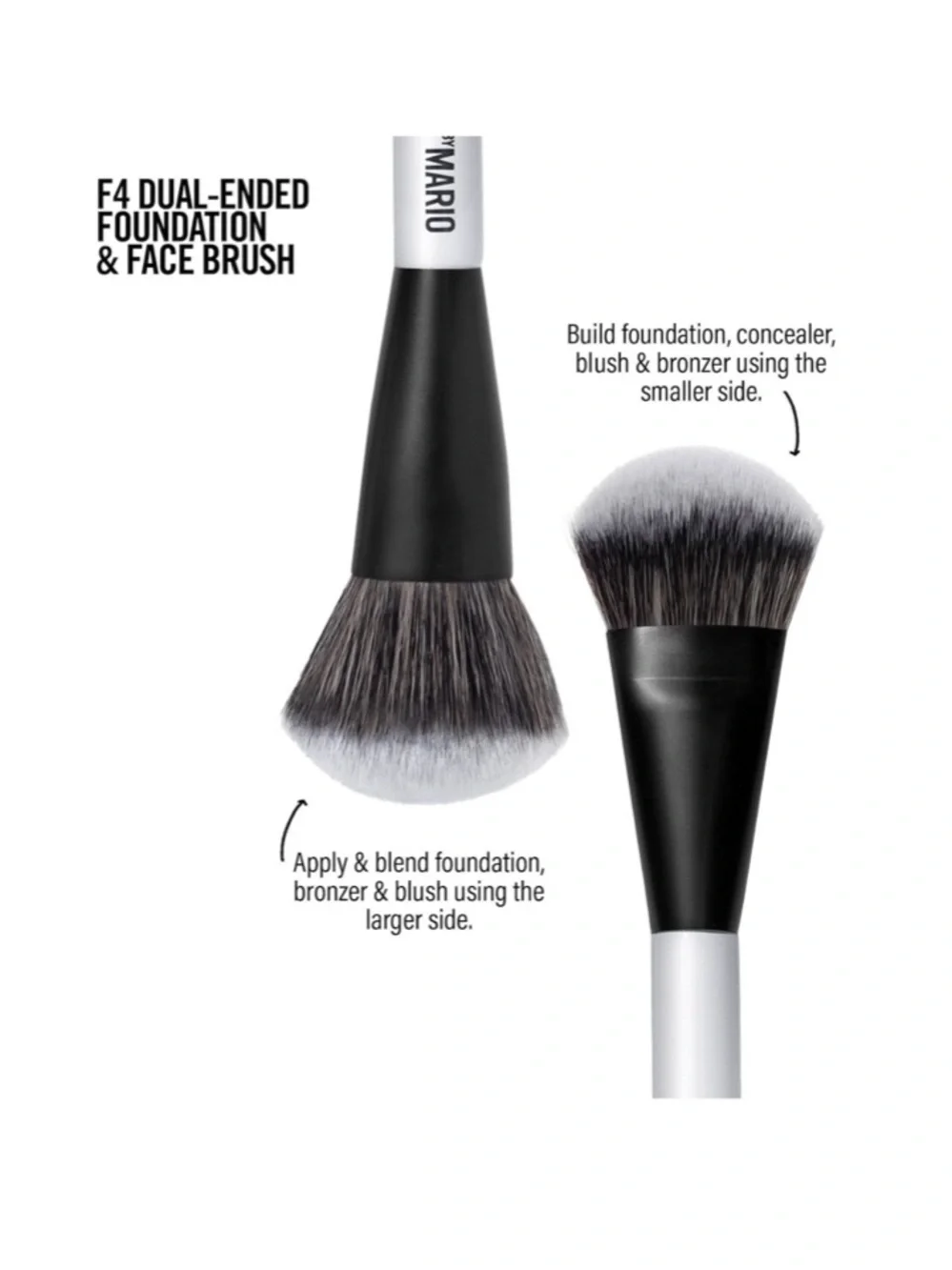 MAKEUP BY MARIO F4 Dual-Ended Foundation and Face Brush